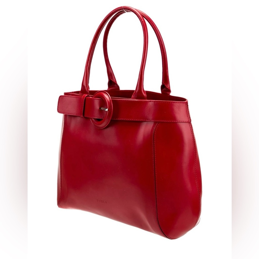 Red shoulder Furla bag